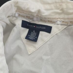 Tommy Hilfiger White Collared Shirt with Navy Label